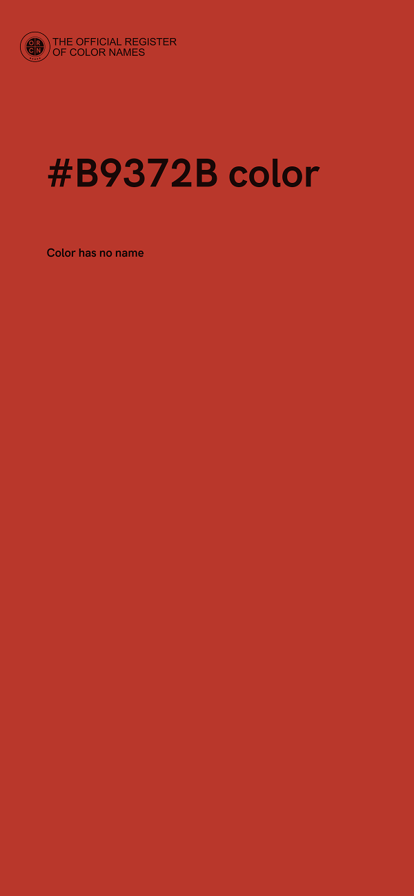 #B9372B color image