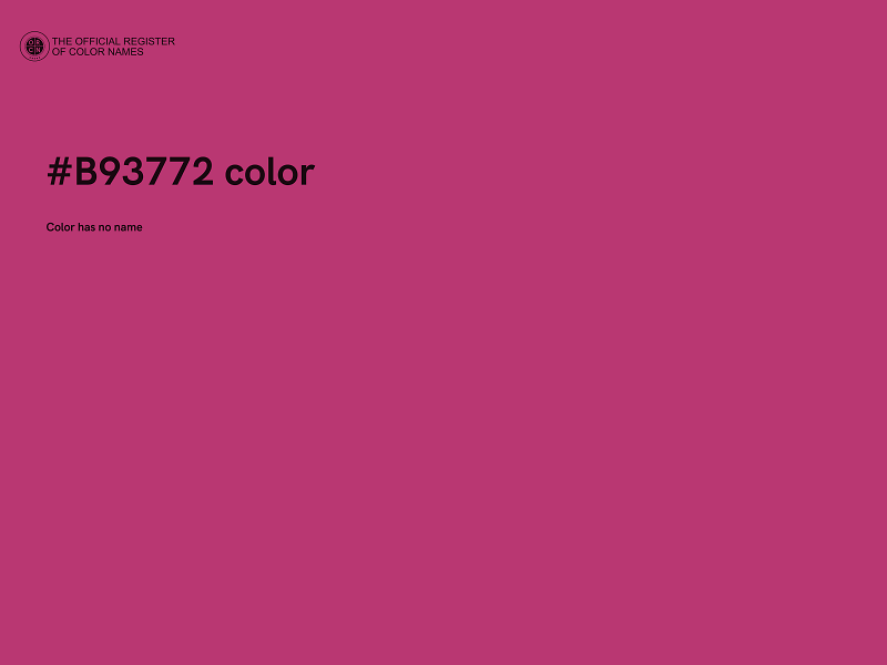#B93772 color image
