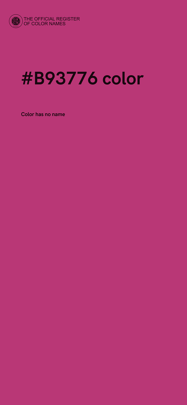 #B93776 color image