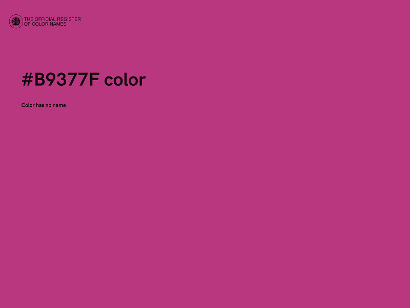 #B9377F color image