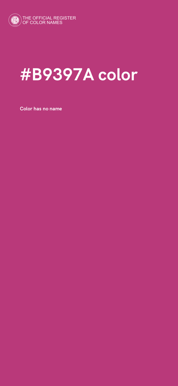 #B9397A color image