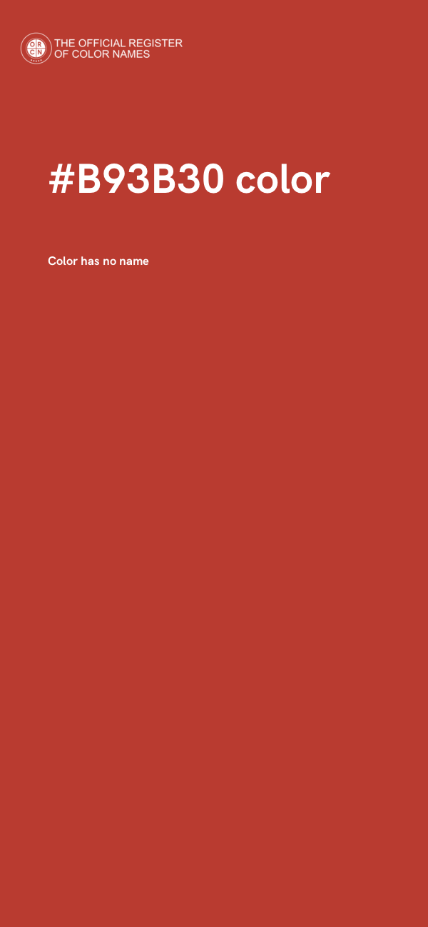 #B93B30 color image