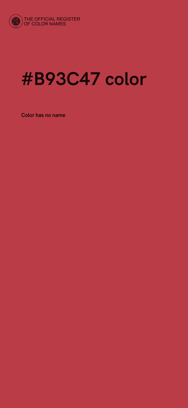 #B93C47 color image