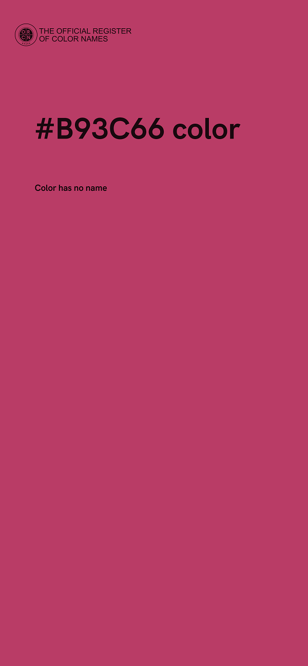 #B93C66 color image