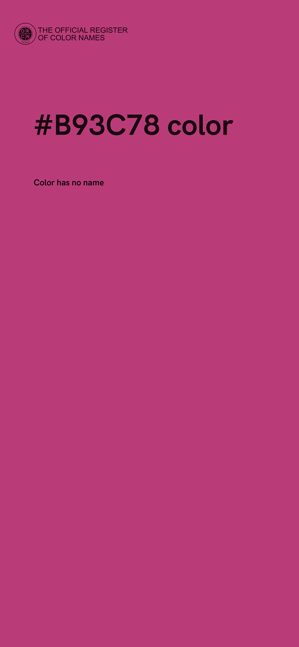 #B93C78 color image