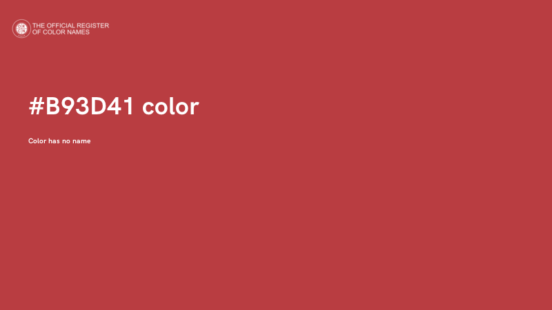 #B93D41 color image