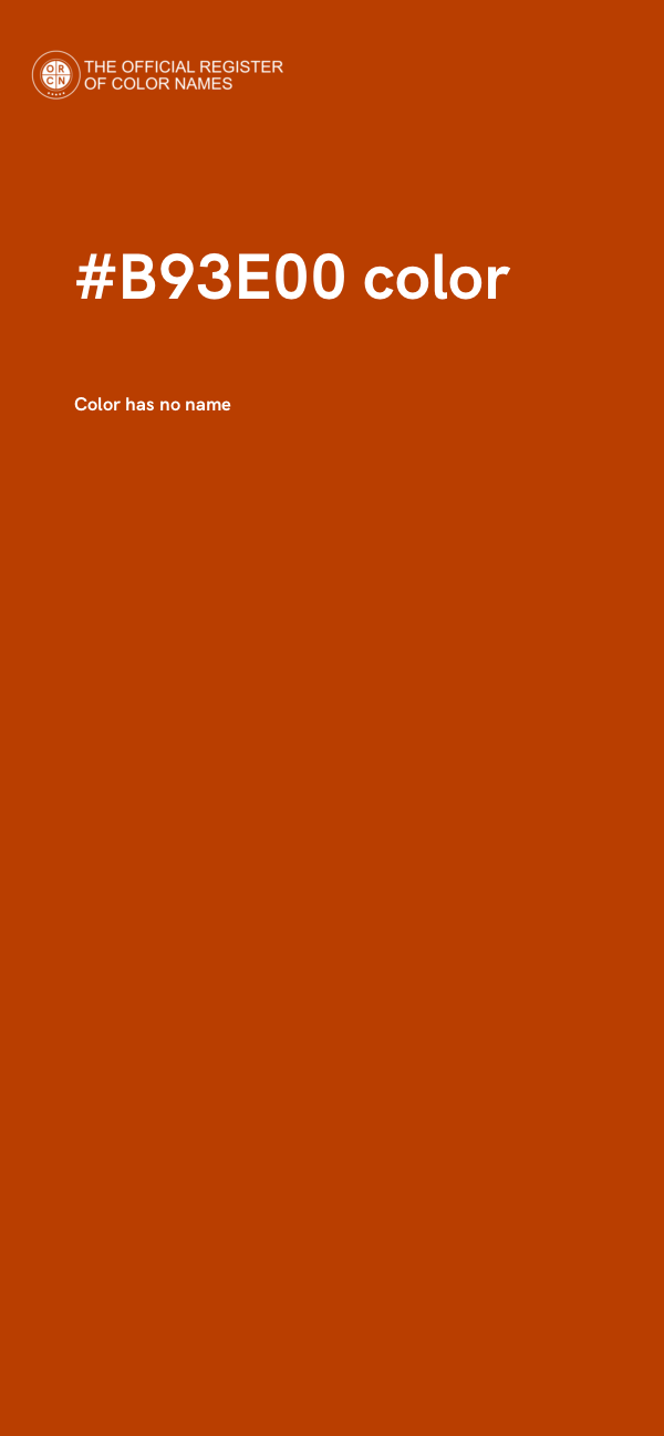 #B93E00 color image