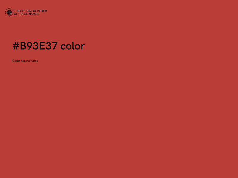 #B93E37 color image