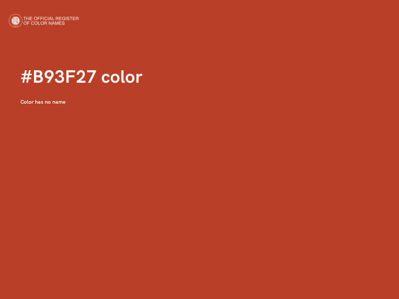 #B93F27 color image