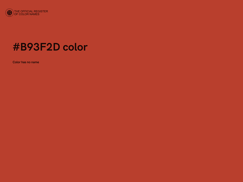 #B93F2D color image