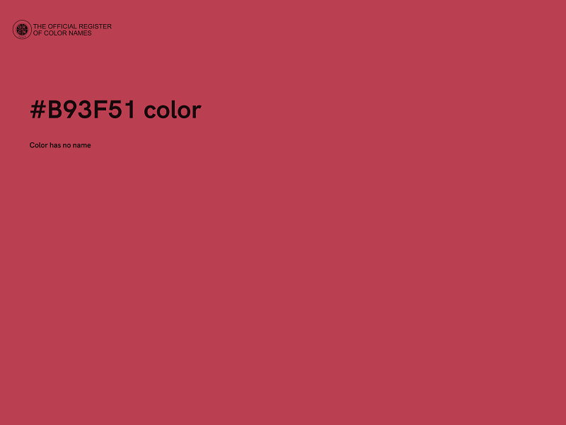 #B93F51 color image