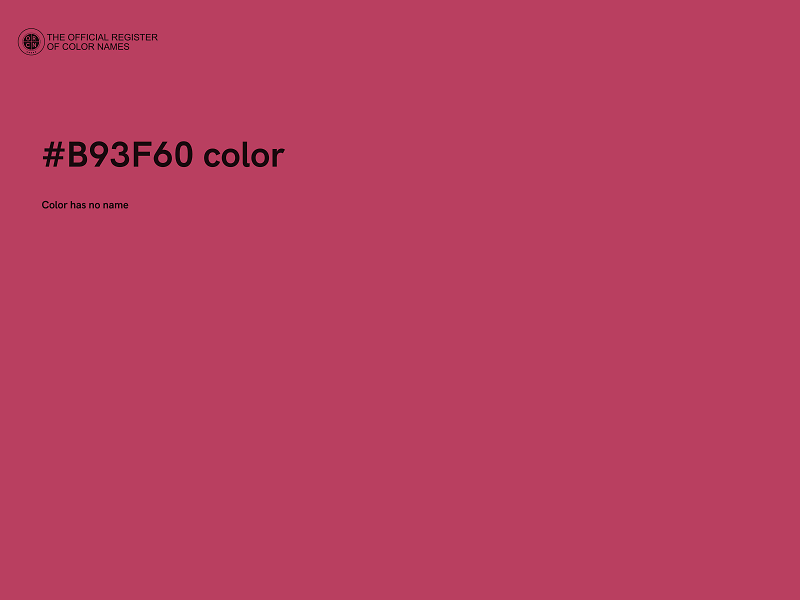 #B93F60 color image