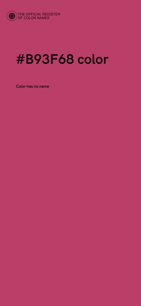 #B93F68 color image