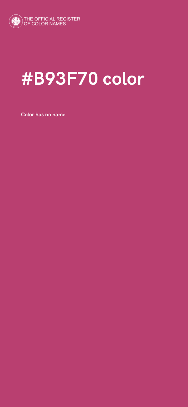 #B93F70 color image