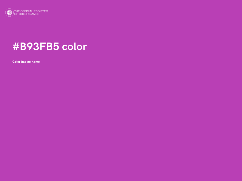 #B93FB5 color image