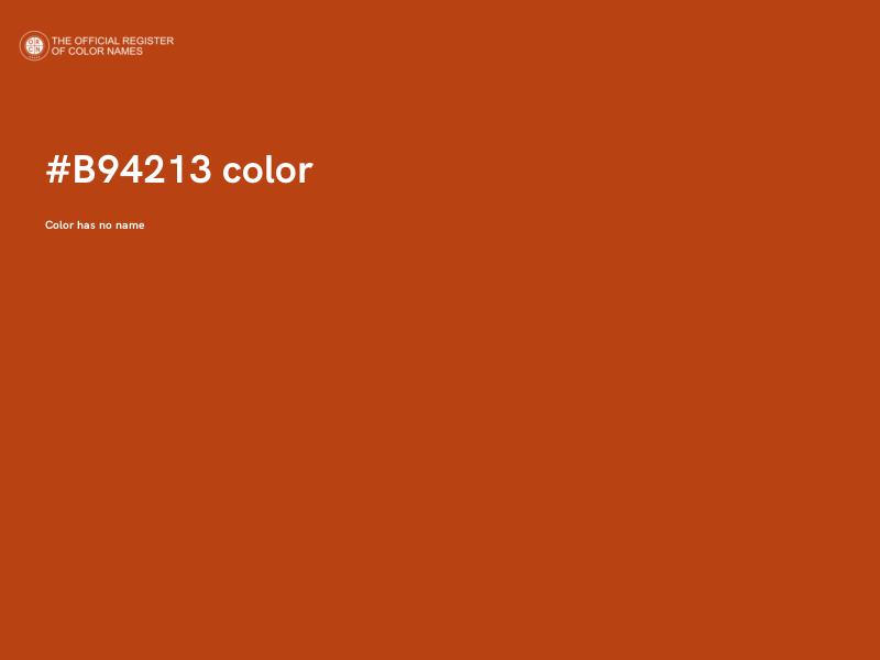 #B94213 color image