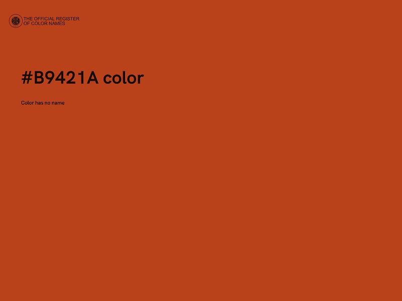 #B9421A color image