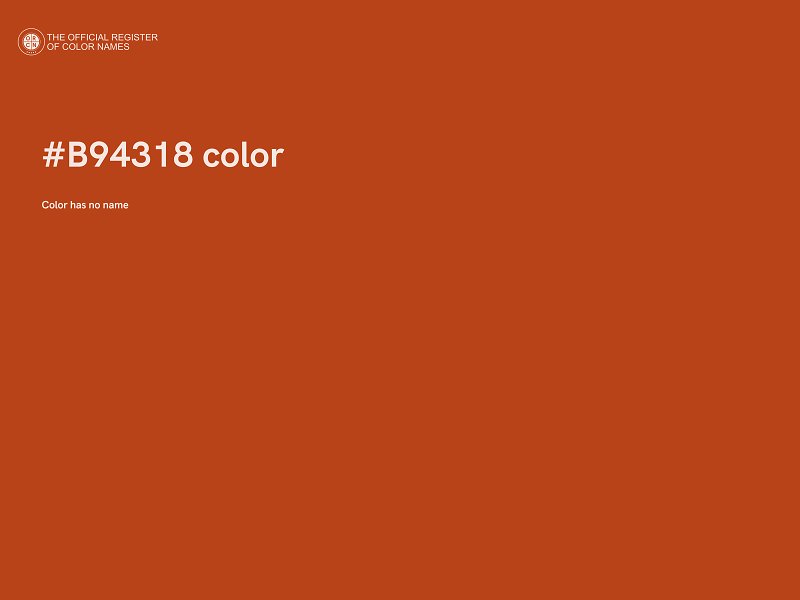 #B94318 color image