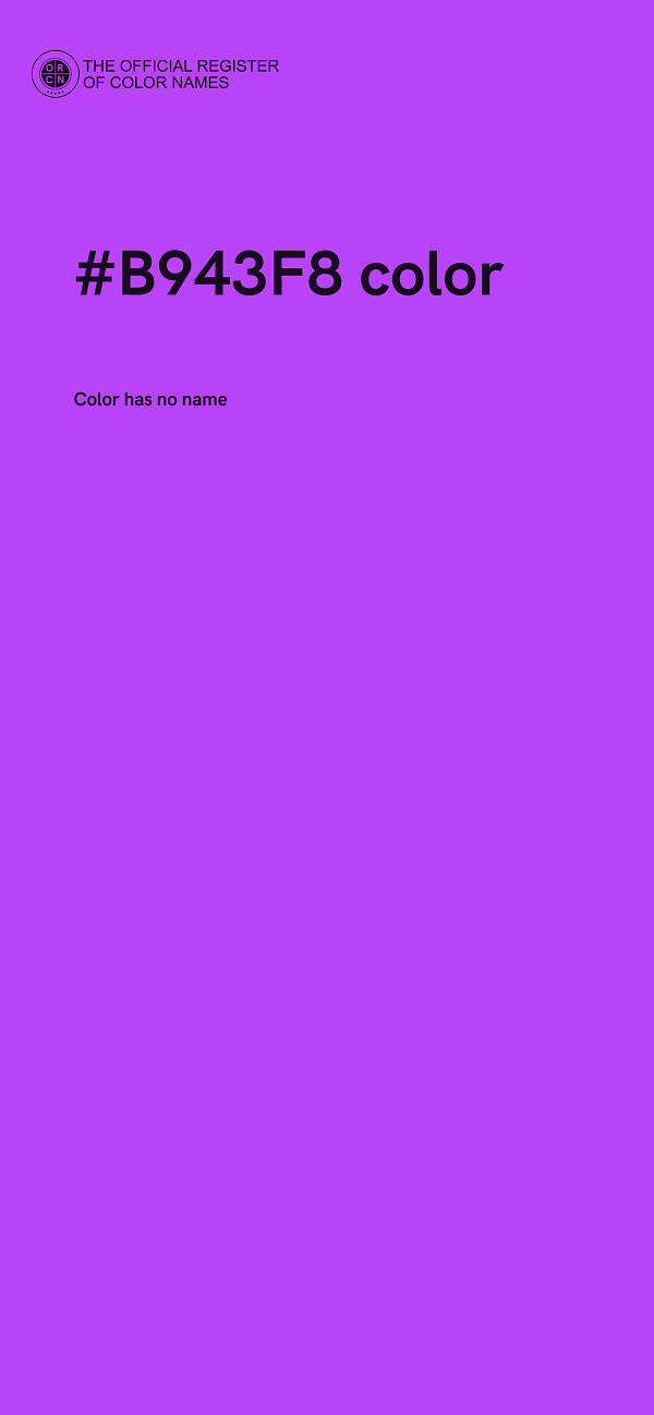#B943F8 color image