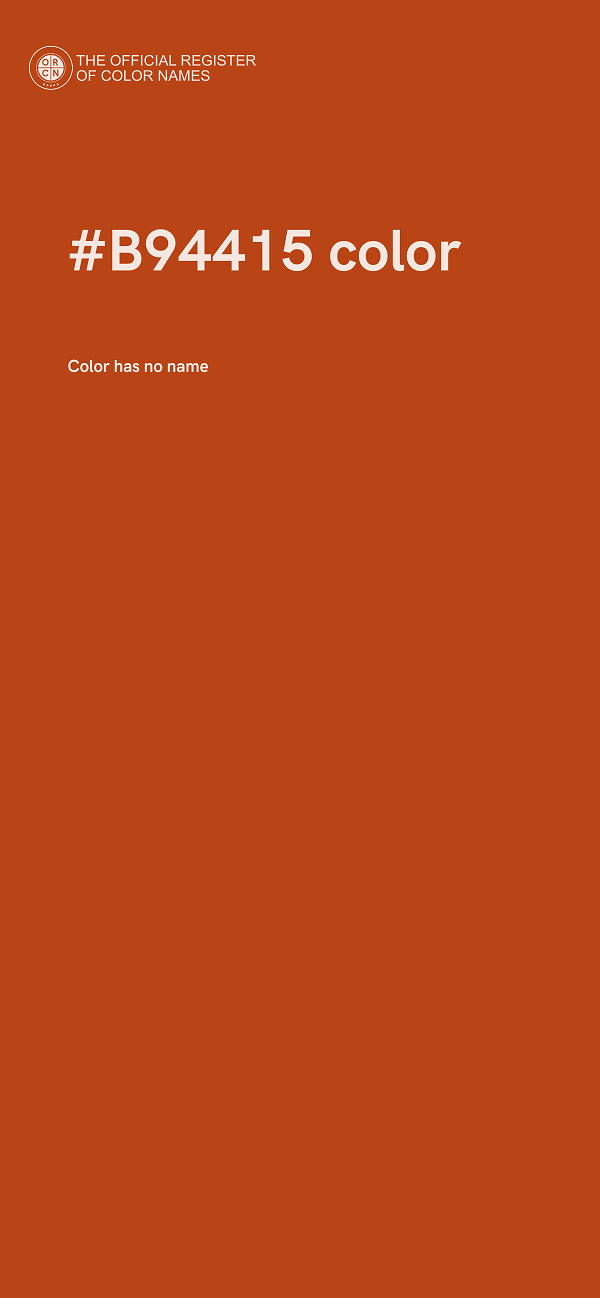 #B94415 color image