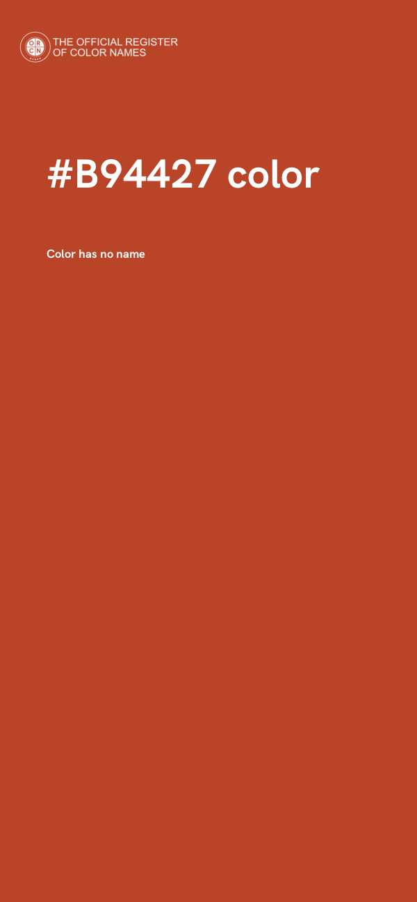 #B94427 color image