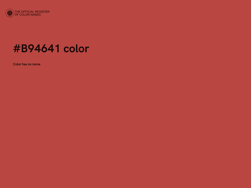 #B94641 color image