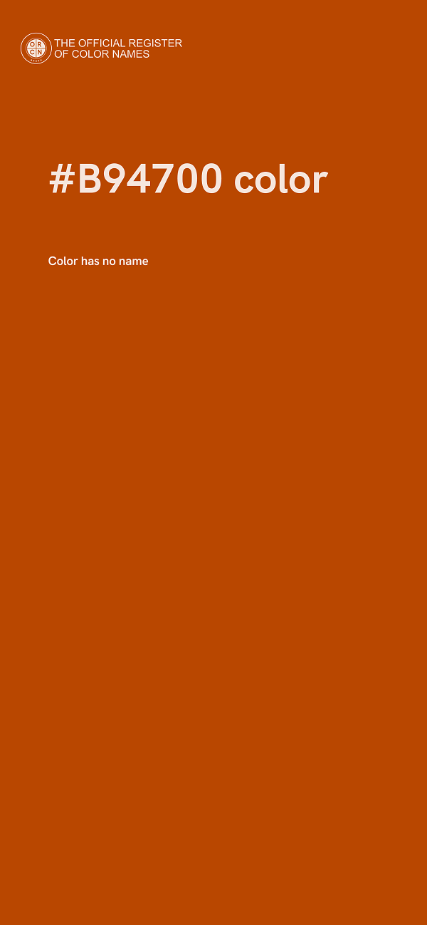 #B94700 color image
