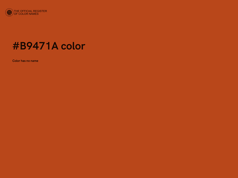 #B9471A color image