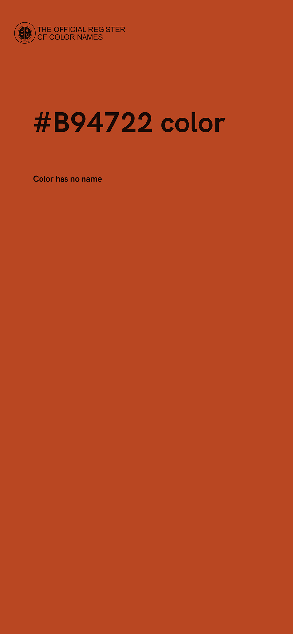 #B94722 color image