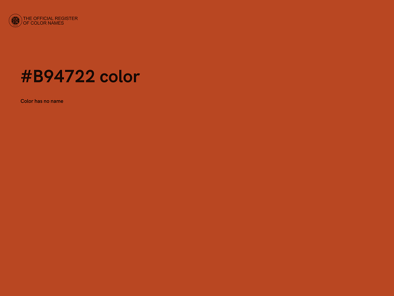 #B94722 color image