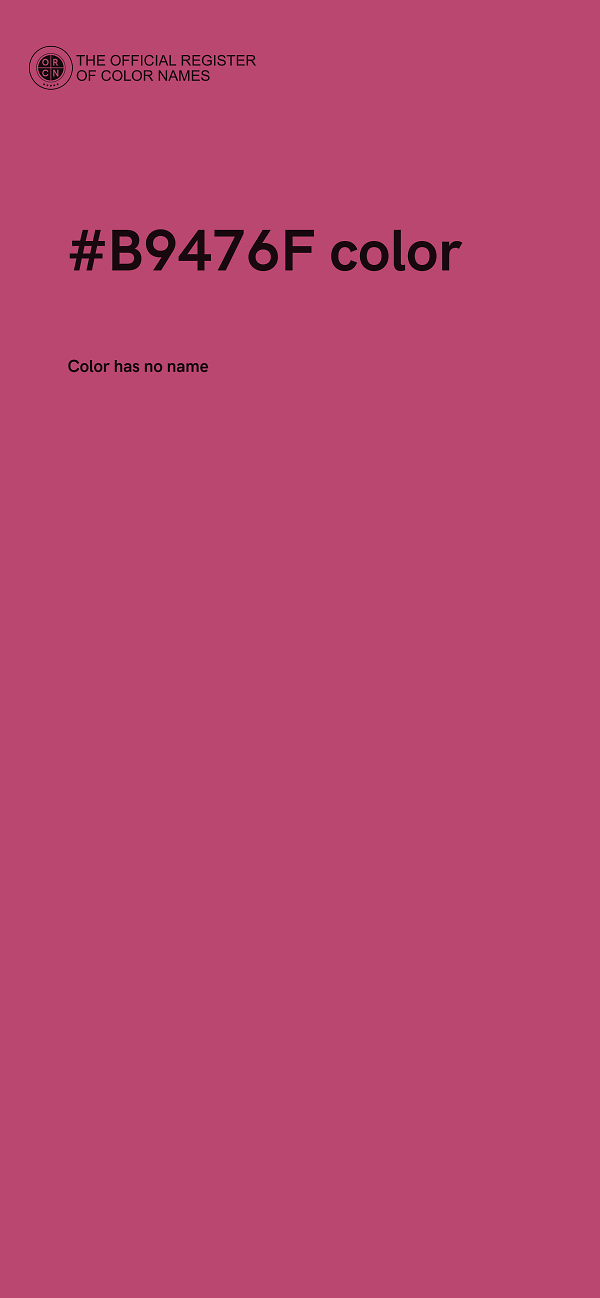 #B9476F color image