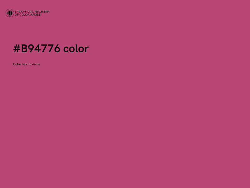 #B94776 color image