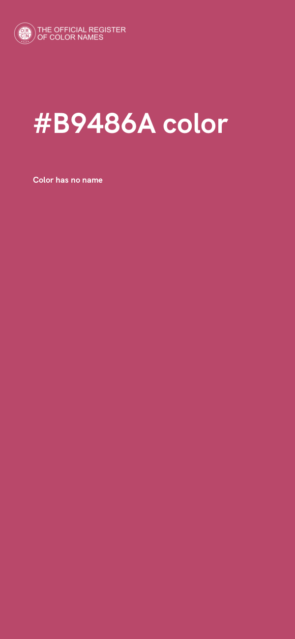 #B9486A color image