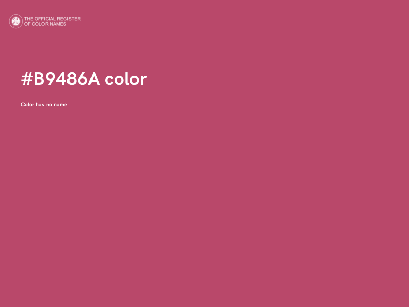 #B9486A color image