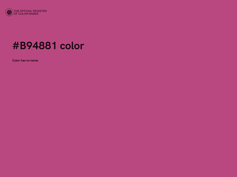 #B94881 color image