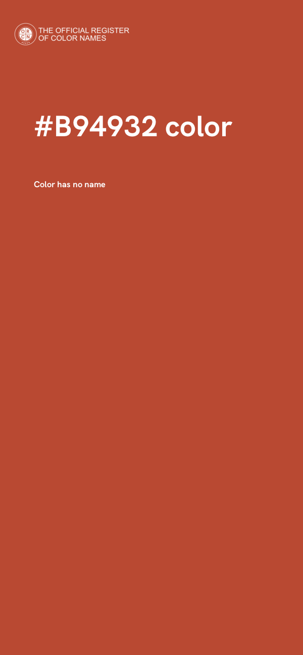 #B94932 color image