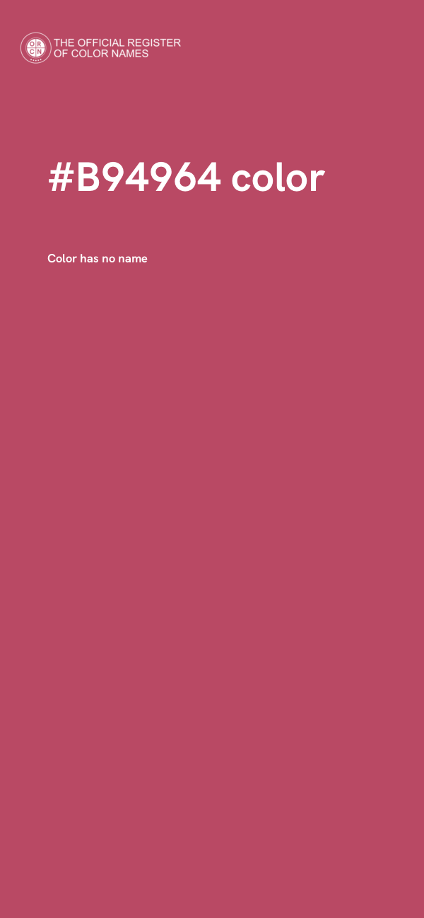 #B94964 color image