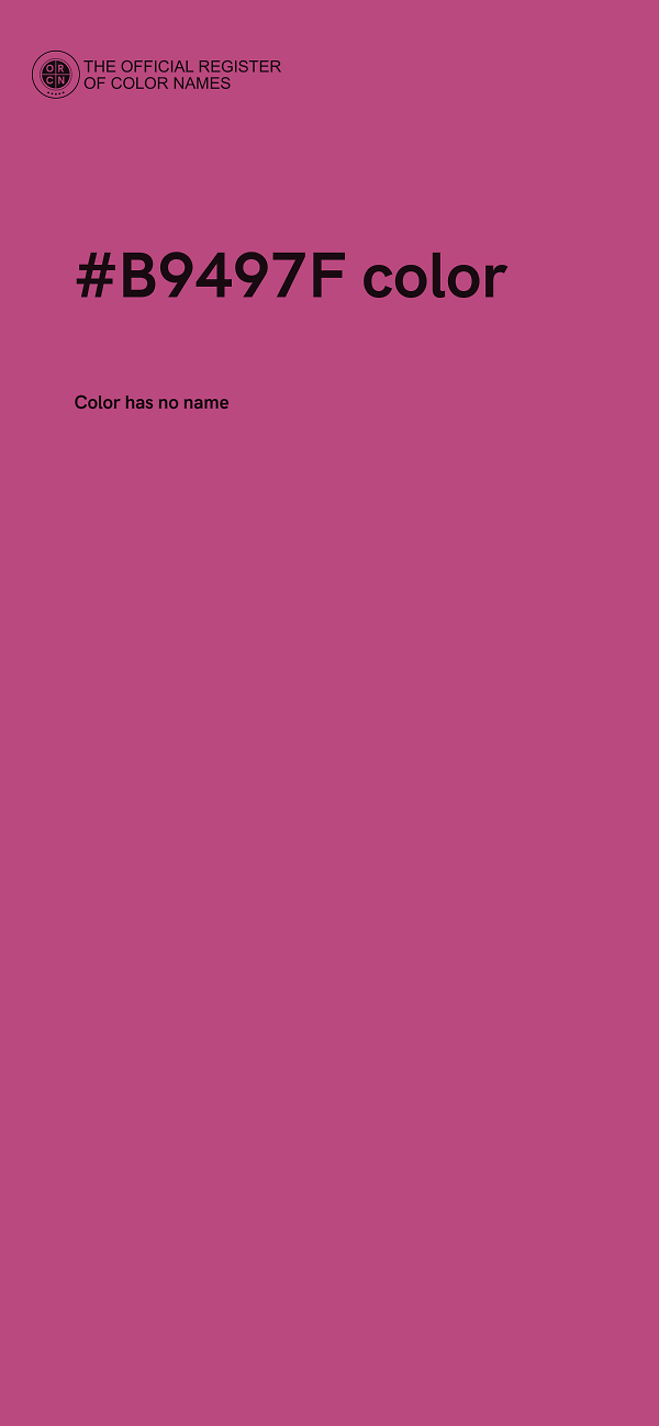 #B9497F color image