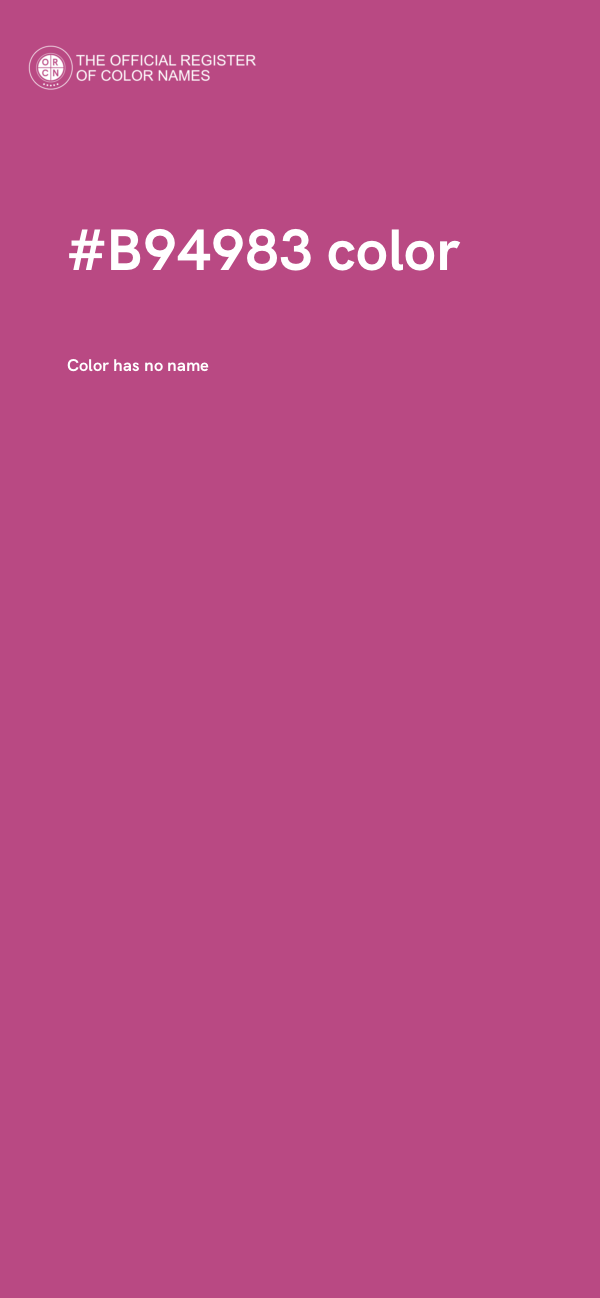 #B94983 color image