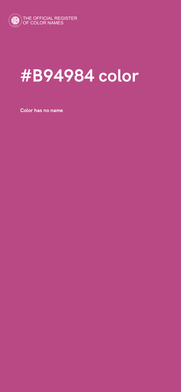 #B94984 color image