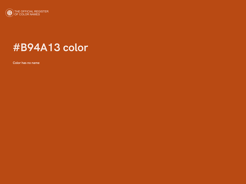 #B94A13 color image