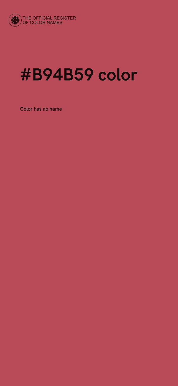 #B94B59 color image