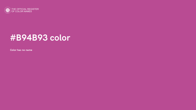 #B94B93 color image