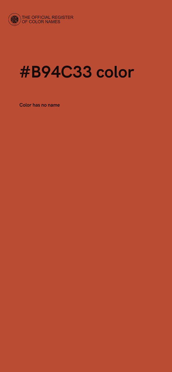 #B94C33 color image
