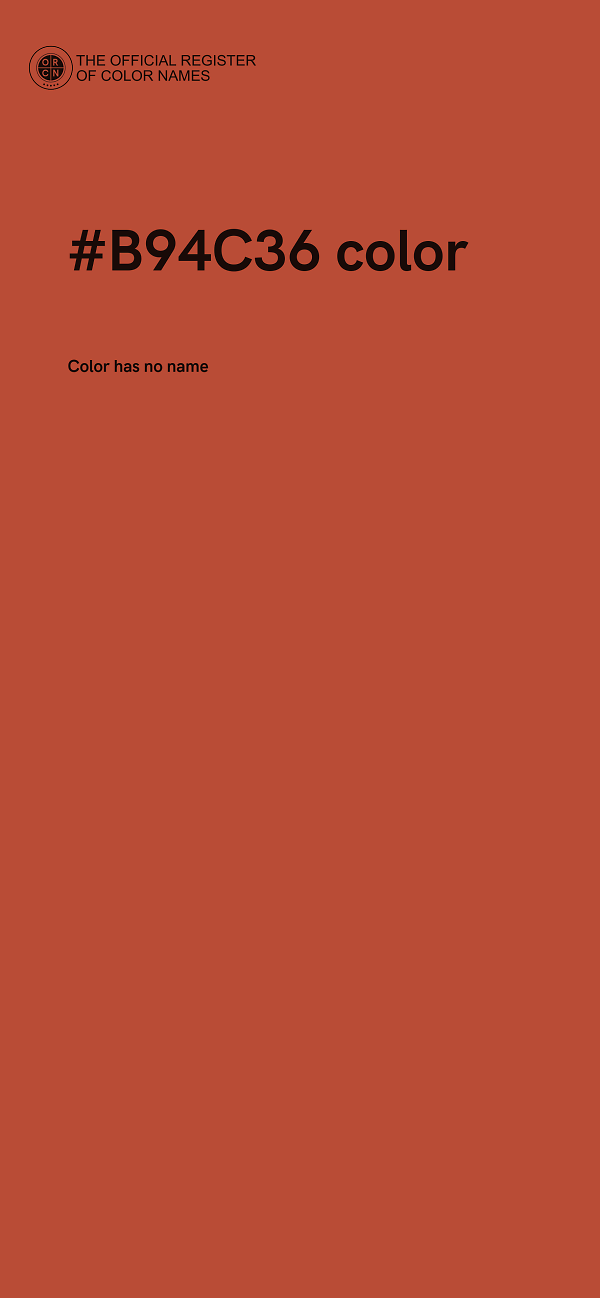 #B94C36 color image