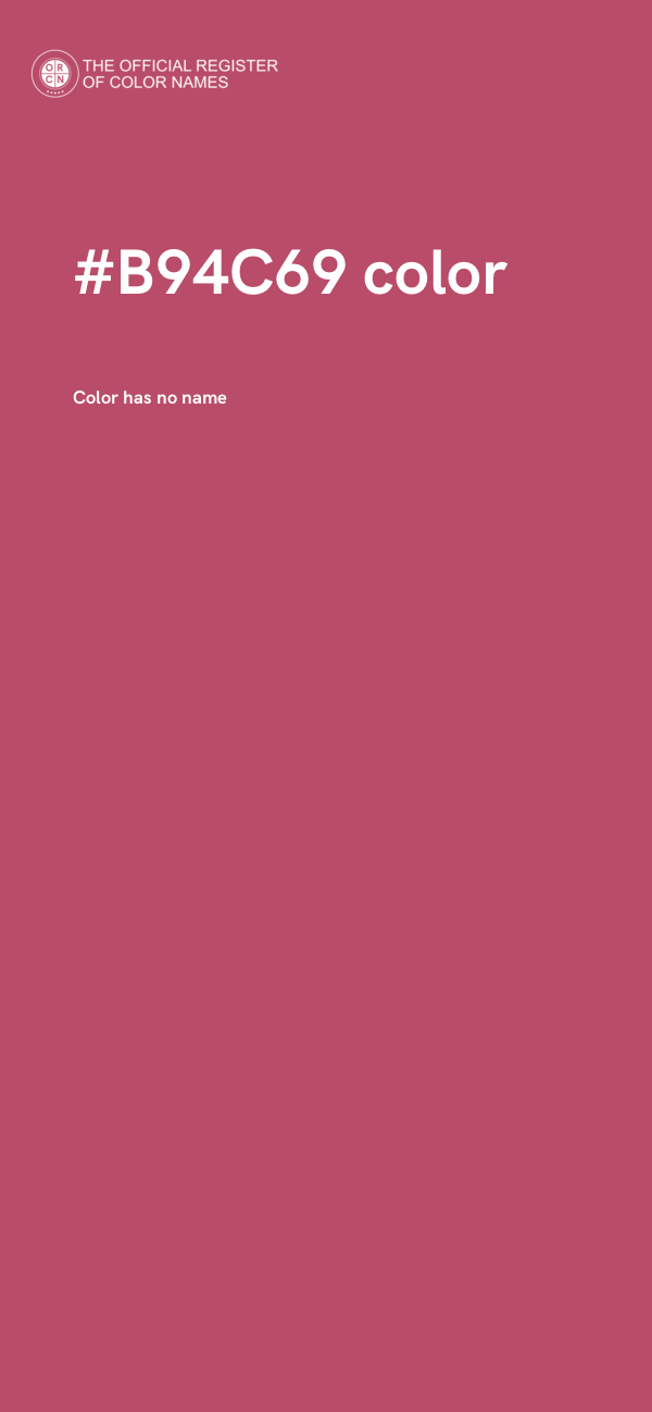 #B94C69 color image
