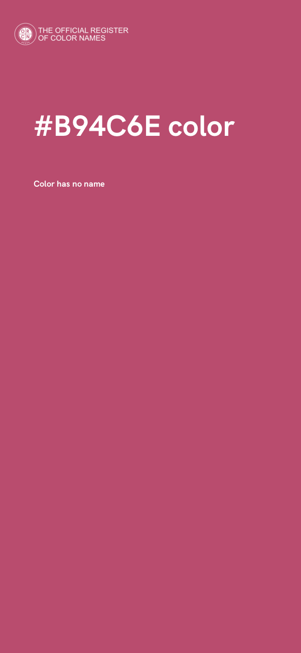 #B94C6E color image