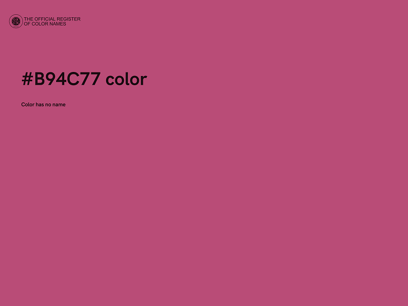 #B94C77 color image