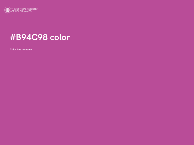 #B94C98 color image