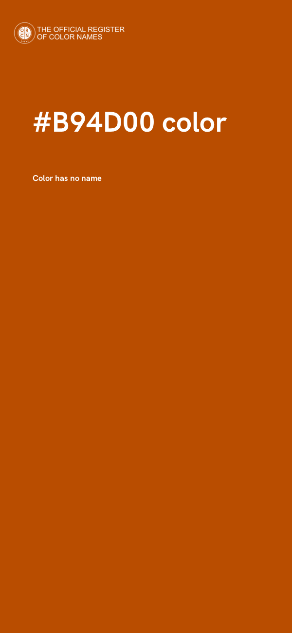 #B94D00 color image